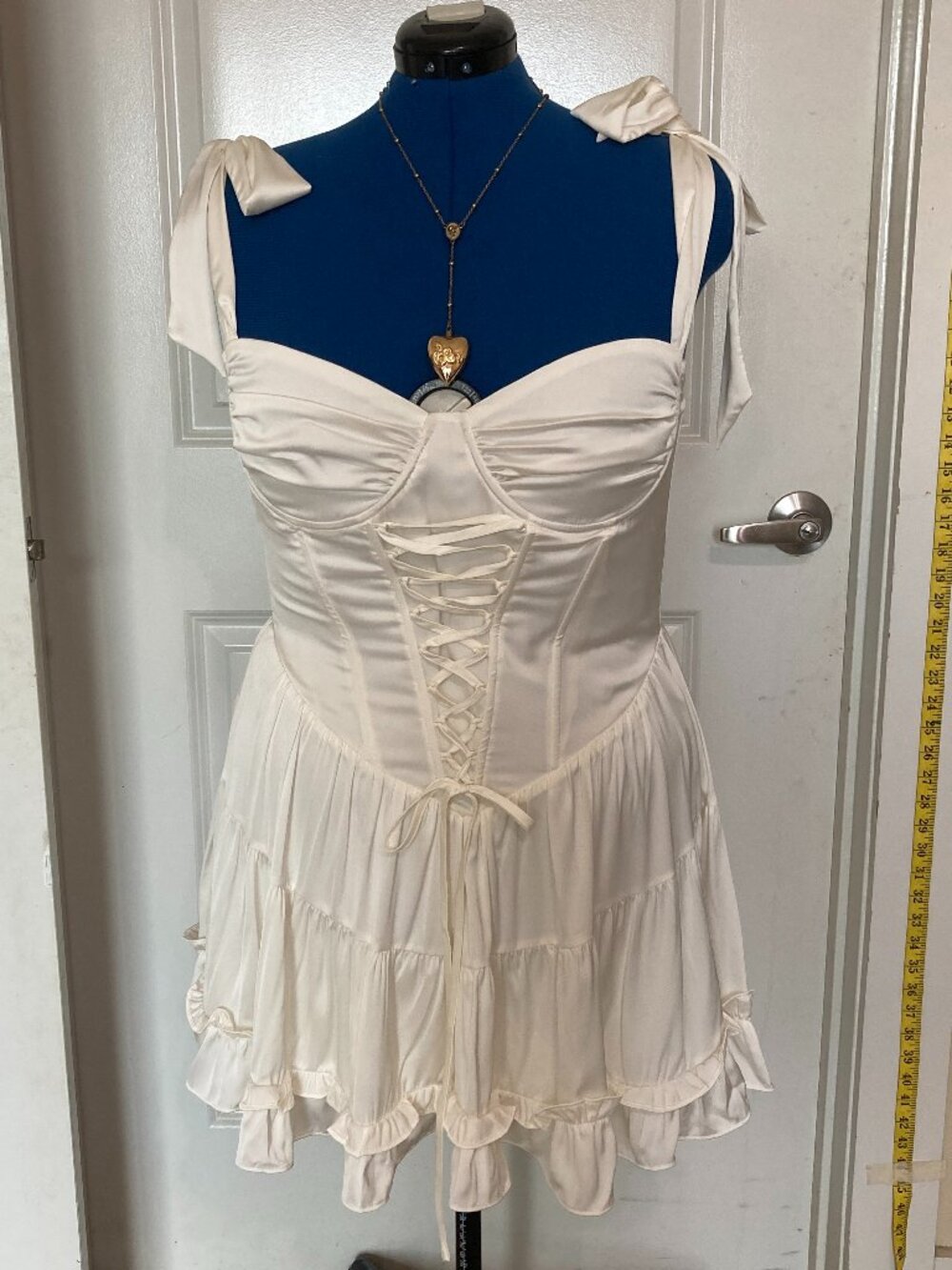 Dolls Kill Sugar Thrillz Holding Court Mini Dress - Off White